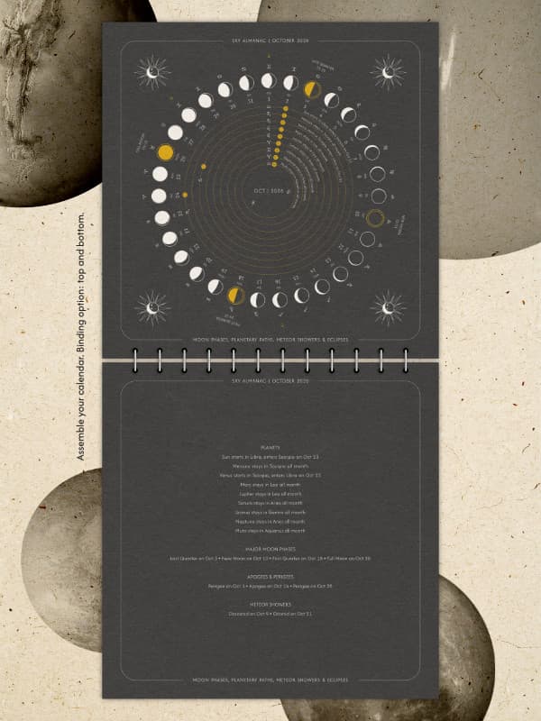2026 Celestial Calendar · Dark Edition
